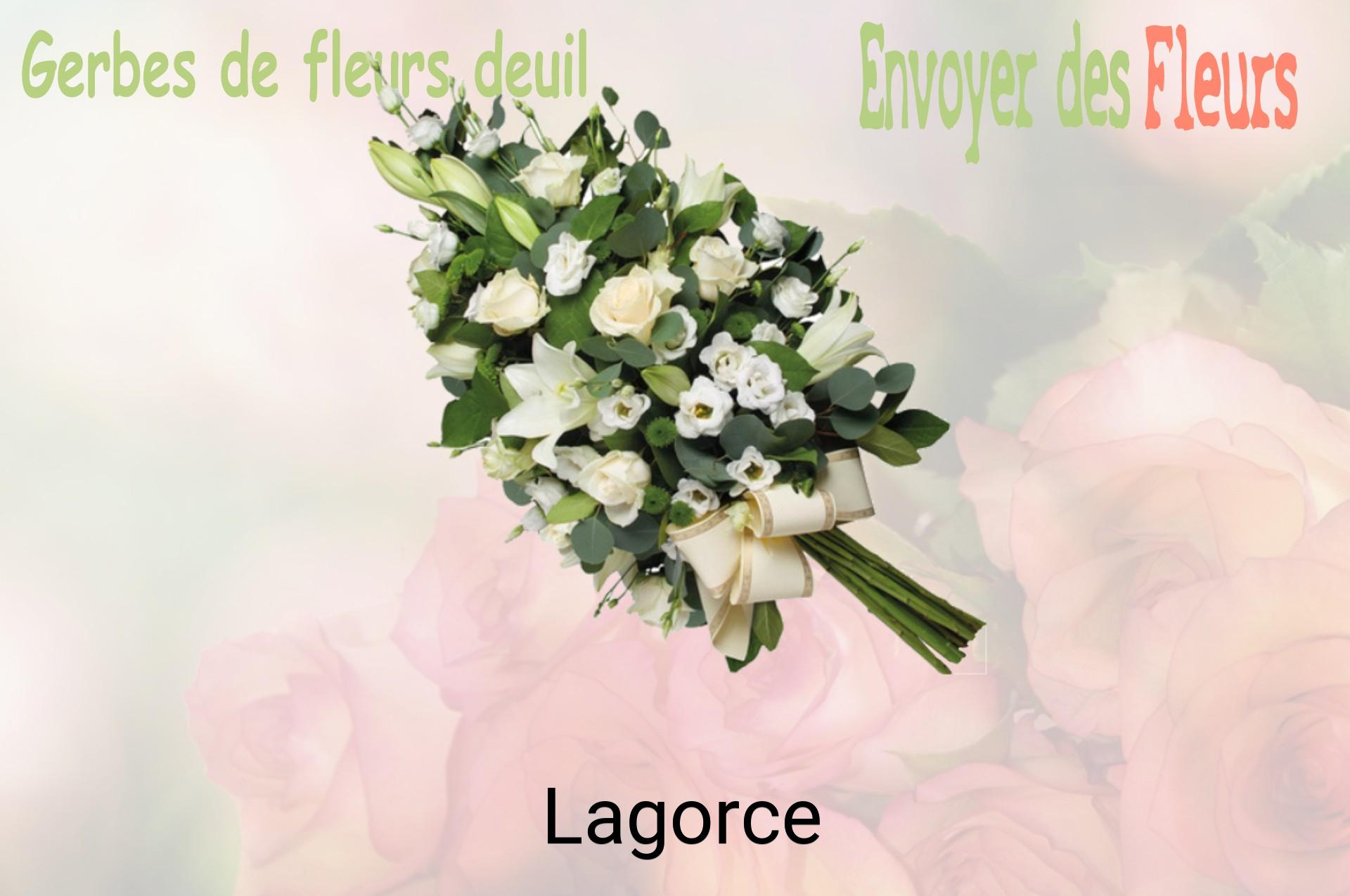 Gerbe de fleurs de deuil livrée à Lagorce